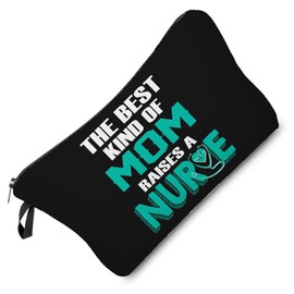 Livel lhood Nurse Makeup Bag The Best Kind of Mom Raises A Nurse Organizer Bag Zipper Pouch Inspirational Slogan Pattern Cosmetic Bag Present for Nurse Mom Women