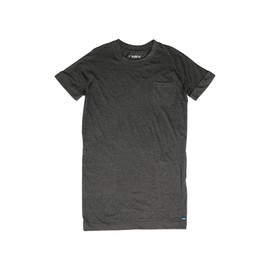 KAVU Cut Back T-Shirt Dress Pullover Relaxed Fit Tee - Black - XS