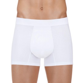 PROTECHDRY - Washable & Reusable Urinary Incontinence Cotton Boxer Brief Underwear for Men, White Medium