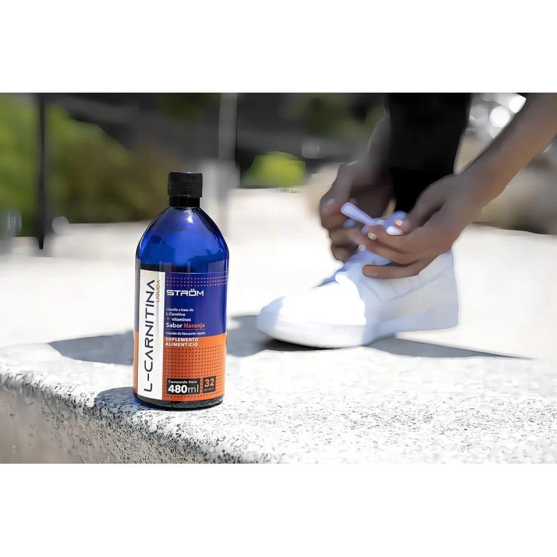 Strom L-carnitina Líquida 480 Ml Con Complejo B 32 Porciones
