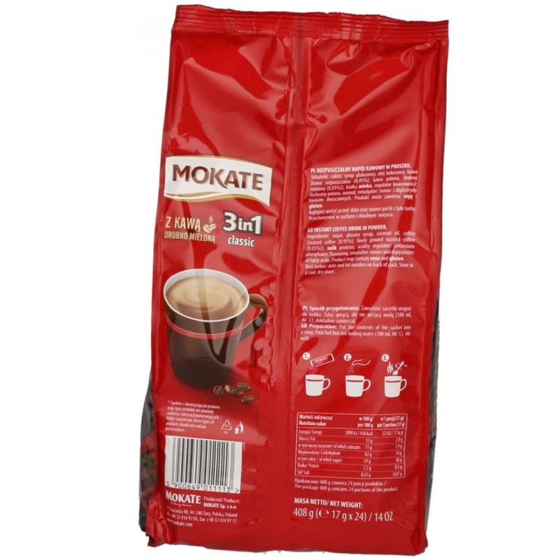 Mokate Classic Roasted Coffee 3 in1 (24 Sticks) - Just