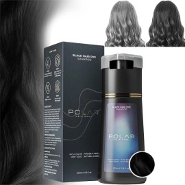 Polar Hair Care 2X Polar Hair Dye Shampoo ,Color Shampoo Hair Dye for Women & Men *Black* 200 ml