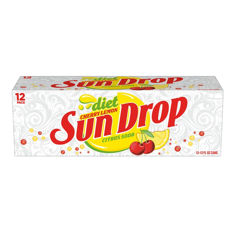 Diet Sun Drop Cherry Lemon, 12 fl oz, 12 pack