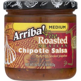 Arriba! Fire Roasted Mexican Chipotle Salsa Medium 16-Ounce (Pack of 3)