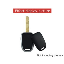 REPROTECTING TPU Key Fob Cover Compatible with 2013-2021 Honda Accord CR-V Civic Crosstour Fit HR-V（Only Fit Straight Key fob, Smart Key Fob Not Fit. Silver-White/Silver-Black