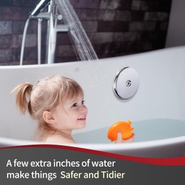 PRIMSOPH One Hole Overflow Faceplate Tub Drain Trim Kit Conversion Kit Assembly Universal Fine Coarse Thread Replacement Chrome