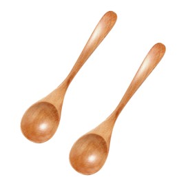 kicoriya Set of 2 Natural Wood Cafe Style Tea Spoons Japanese Quality Coffee Spoons Dessert Spoons Tea