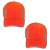 JORESTECH Safety Cap Reflective High Visibility Orange Unisex 2-Pack CAP-01