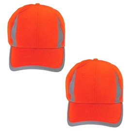 JORESTECH Safety Cap Reflective High Visibility Orange Unisex 2-Pack CAP-01