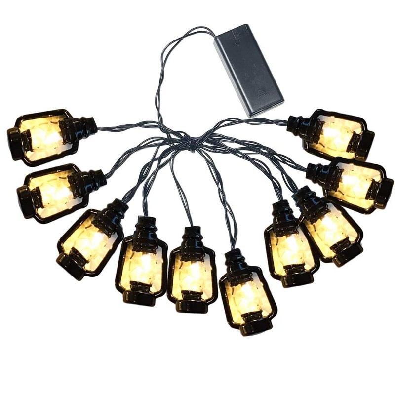 BANBERRY DESIGNS Lantern String Lights - 10 LED Lighted 3"