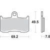 SBS Front Brake Pads DX-SX for Kawasaki Z ZRT00aaaaa1h-a3h-a6 F