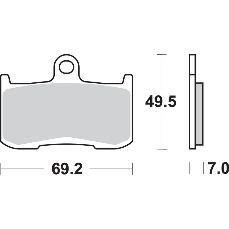 SBS Front Brake Pads DX-SX for Kawasaki Z ZRT00aaaaa1h-a3h-a6 F