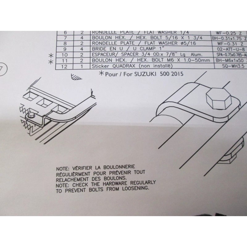 QUADRAX REAR FENDER PROTECTOR SET - SUZUKI KING QUAD 500