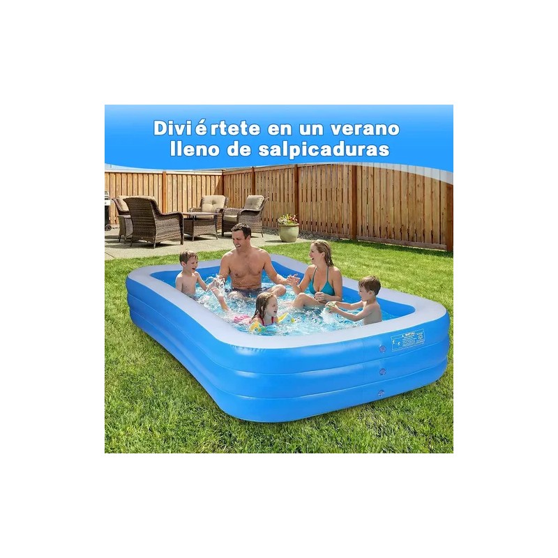 30518356cm Alberca Inflable Grandes Piscinas Rectangular Azul Ununmx