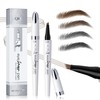 RZJZGZ Eyebrow Pencil, Eyebrows Pen with 4 Micro-Fork Tip, Waterproof