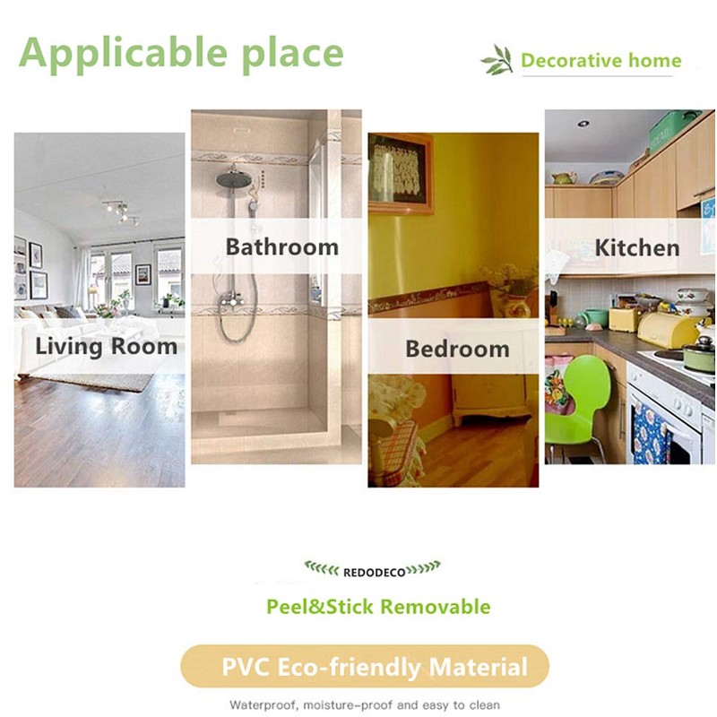 WDragon Floral Pattern Molding Peel Stick Wall Border for Home