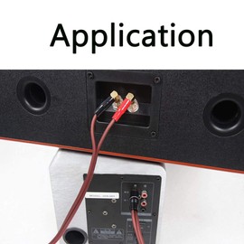 ZDSFSD Banana Plug to Speaker Cable,Speaker Wire Male to Banana Plugs(2Banana) 4N OFC HiFi Speaker Wire 2M
