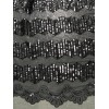 wowfabric4less123 Black sequins Embroidered Lace fabric 50” Width 1 Yard