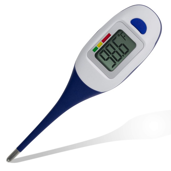 Apex Large Face LCD Fast Read Digital Thermometer for Adults and Children - Instant Read Thermometer for Fever Detection with Quick 10 Second Read Time ( Packaging May Vary )