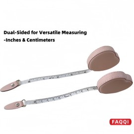 Pink Heart-Shaped Retractable Tape Measure - Small, Compact, Dual-Sided Measuring Tape for Tailoring, Crafting, and Fitness Measurements - 60 Inches / 150 cm