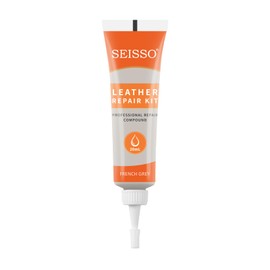 SEISSO Leather Repair Cream Tube, 0.7 fl oz (20 ml), Leather Products, Cracks, Peels, Scratches, Fades, Repairs, Synthetic Leather Paint, Leather Repair Agent, Car Seats, Sofa Bags, Leather Shoes, Belts, Wallets, Leather Tinting Refill (Light Gray, 0.7 fl oz (20 ml)