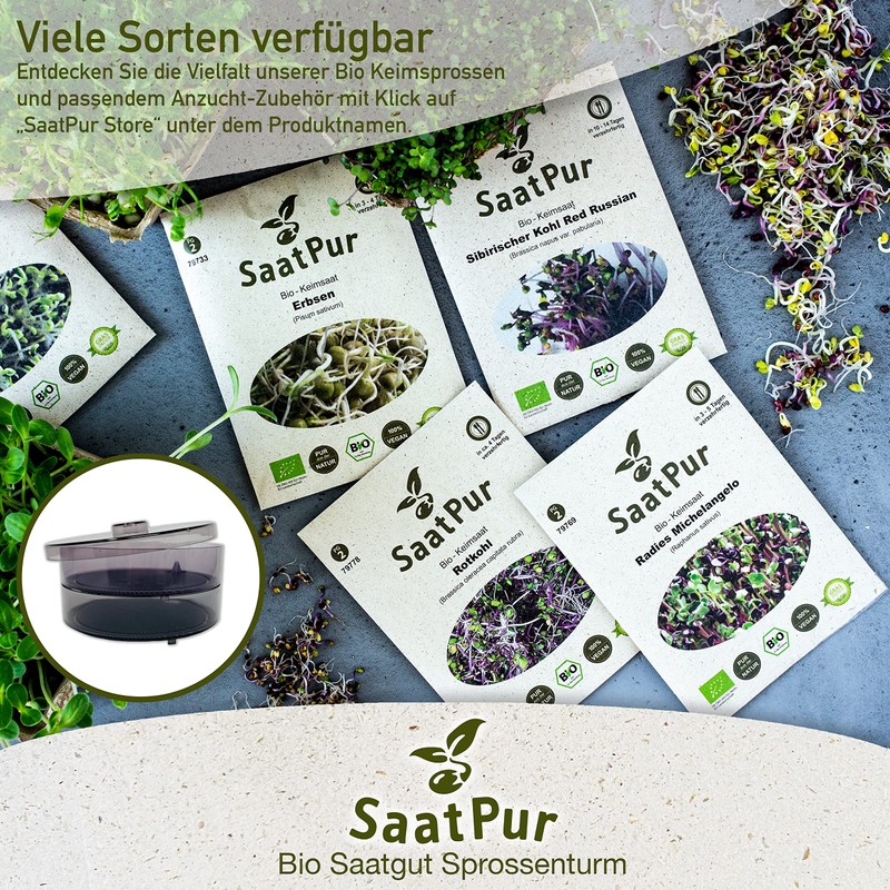 SaatPur® Sprout Box Set 1 with One Tier as Sprouts