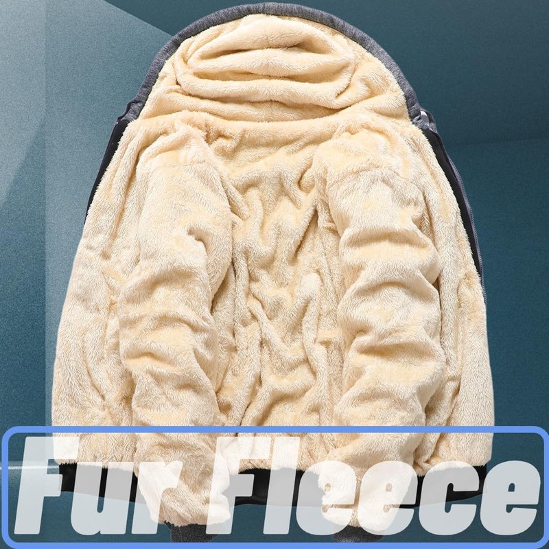 GXAMOY Men's Winter Fleece Hoodies for Men Heavyweight Warm Thick