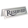 10 Stainless Steel Reserved Table Signs - BarBits Tabletop Tent