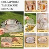 6 Piece Reusable Collapsible Bowls Set, Food Grade Plastic Folding
