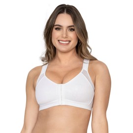 Leonisa Women's Posture Corrector Wireless Back Support Bra, White, 40D