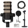 Rode PodMic Dynamic Podcasting Microphone | Black Bundle with Pop