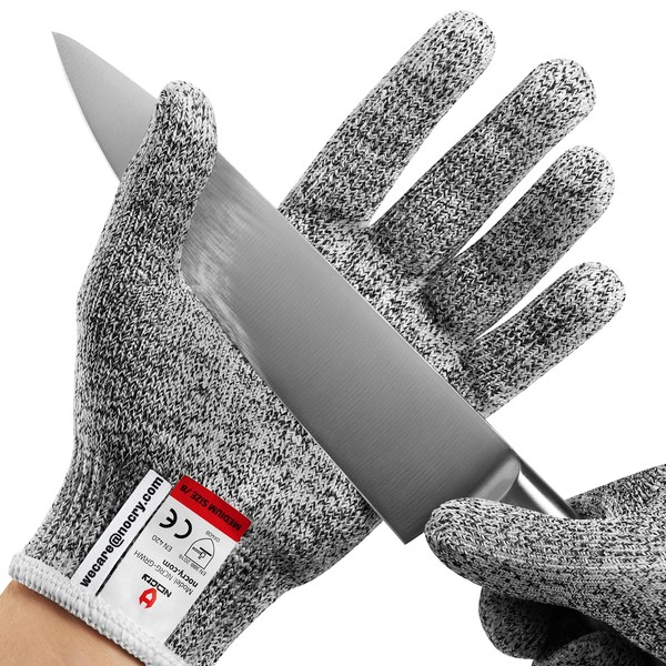 (no-kurai) NoCry 耐切 Genesis Gloves Anti-cutting High Performance Level 5 Protection Food Grade FREE eBook Included. , red
