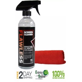Flawless Screen Cleaner Spray Microfiber Cleaning Cloth LCD, LED Displays On TV