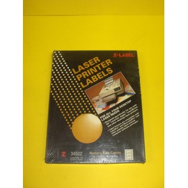 Z-Label, Rotary File Cards, 150 Cards, 50 Sheets, 5" x 3", White, Laser Printer Labels, 34502