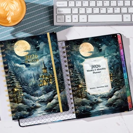 2026 Planner - Jan 2026 - Dec 2026, 6.3" x 8.4", Weekly Monthly Planner 2026 with Colorful Tabs, Twin-Wire Binding, Premium Paper