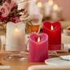 Luminara Flameless Candle Heart Shaped LED Pillar - 3.5" x