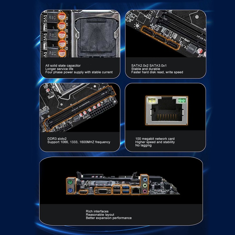 B75A Motherboard Dual Channel DDR3 Built in M.2 Interface Computer