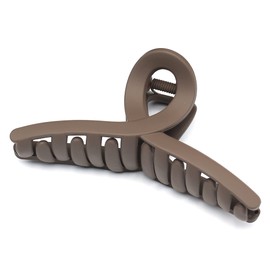 Large Hair Clip, Coffee, Secure, Hair Clip, Hair Accessory, Cute, Stylish, Korean Resin, 4.7 inches (12 cm) (Coffee)
