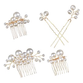 Baluue 5pcs Hair for Brides Elegant Wedding Hair Accessories for Women Charming Comb and Clips for Special Occasions Stunning Bridal Look