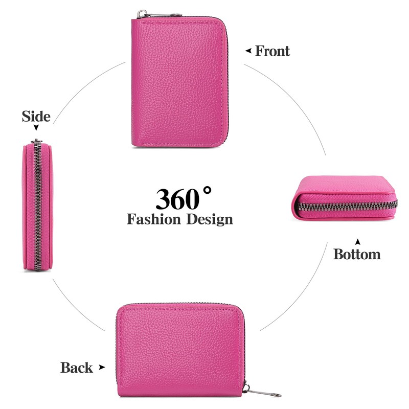 SENDEFN Women's Credit Card Holder Small Leather Card Case Compact