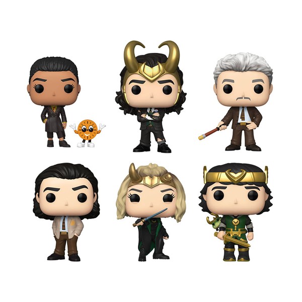 Funko Pop! The Loki Set of 6 - Kid Loki, President Loki, Sylvie, Ravonna Renslayer w/Minutes, Loki and Mobius
