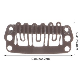 LALAFINA Wig Grip Hair 100pcs Wig Hair Extension U Shape Clip DIY Snap Combs Wig with Rubber for Hair Extension Hairpiece Accessories Metal Hair Claw Metallic