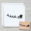 Newstamps Santa Claus with Sleigh Motif Stamp Made of Wood