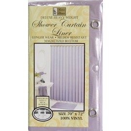 DINY Bath Elements Heavy Duty Magnetized Shower Curtain Liner (Lilac)