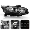ACANII - For [Halogen Type w/Chrome Bezel] 2016-2021 Honda Civic