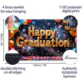 Happy Graduation Banner for Prom - Congratulations Banner - Congratulations Decorations - Well Done - We Are So Proud of You - 5x3ft