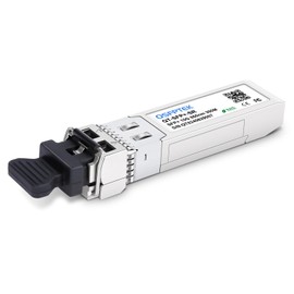 QSFPTEK 10G SFP+ LC Module, 10GBASE-SR Multimode Transceiver MMF Ethernet Fiber Mini gbic for Intel E10GSFPSR (850nm, 300M, with DDM)