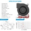 Wathai 5015 Blower Fan 12V, Ball Bearing DIY Brushless Cooling