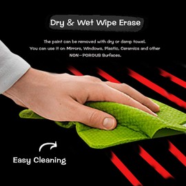 DIGIELE Chalk Pen Red + Blue, 2 Chalk Pens Red + 2 Chalk Markers Blue 6 mm + 16 Blackboard Labels, Dry or Wet Wipe Liquid Chalk, Reversible Pen Tip for Whiteboard/Blackboard/Window/Glass