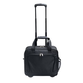 Preferred Nation Rolling Laptop Computer Case Wheeled Trolley Bag Fits 15.4" Laptop | TSA Approved Carry On, Locking Handles Skate Wheels. Black